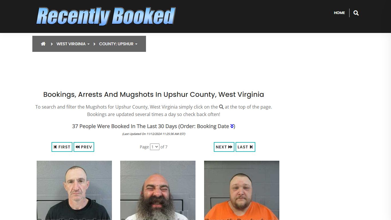 Bookings, Arrests and Mugshots in Upshur County, West Virginia